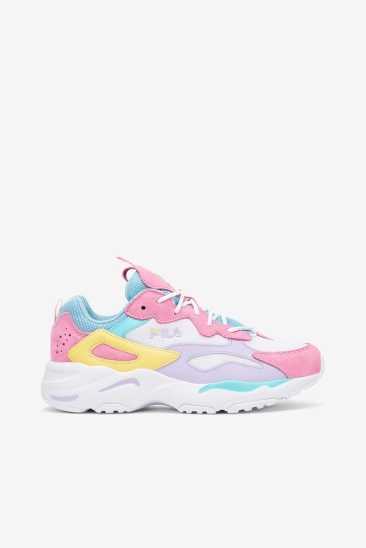 Fila Femme Ray Tracer 138 Blanche / Dream Bleu / Sunshine Fila France FNX-712083